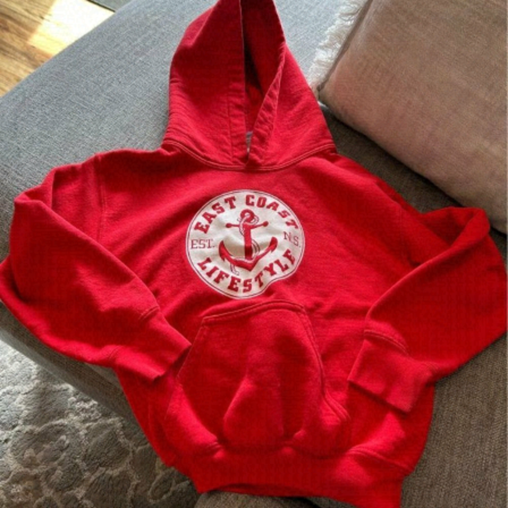 EASTCOAST lifestyle red hoodie. Youth size small. Excellent condition.